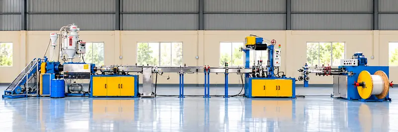 Complete extrusion production line