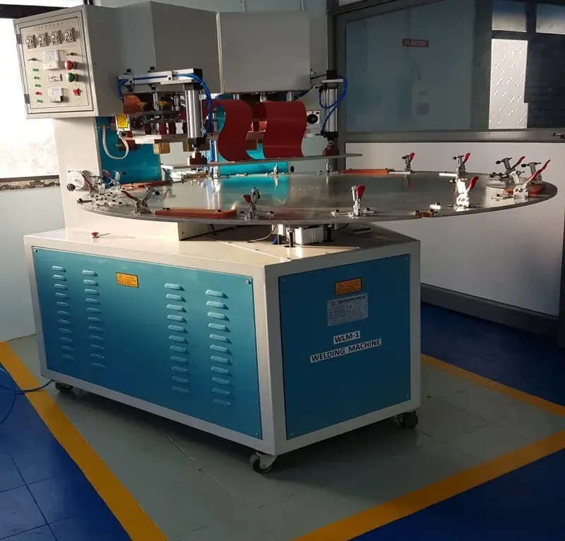 Rotary-table high-frequency welder